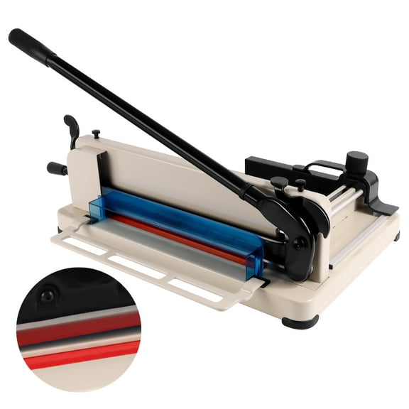 12" Guillotine A4 Paper Cutter, Solid Steel Construction, 400 Sheet Cutting Capacity Rotary Paper Trimmer with Precision Cutting for Various Materials, Ideal for Office, Business and Home Use​
