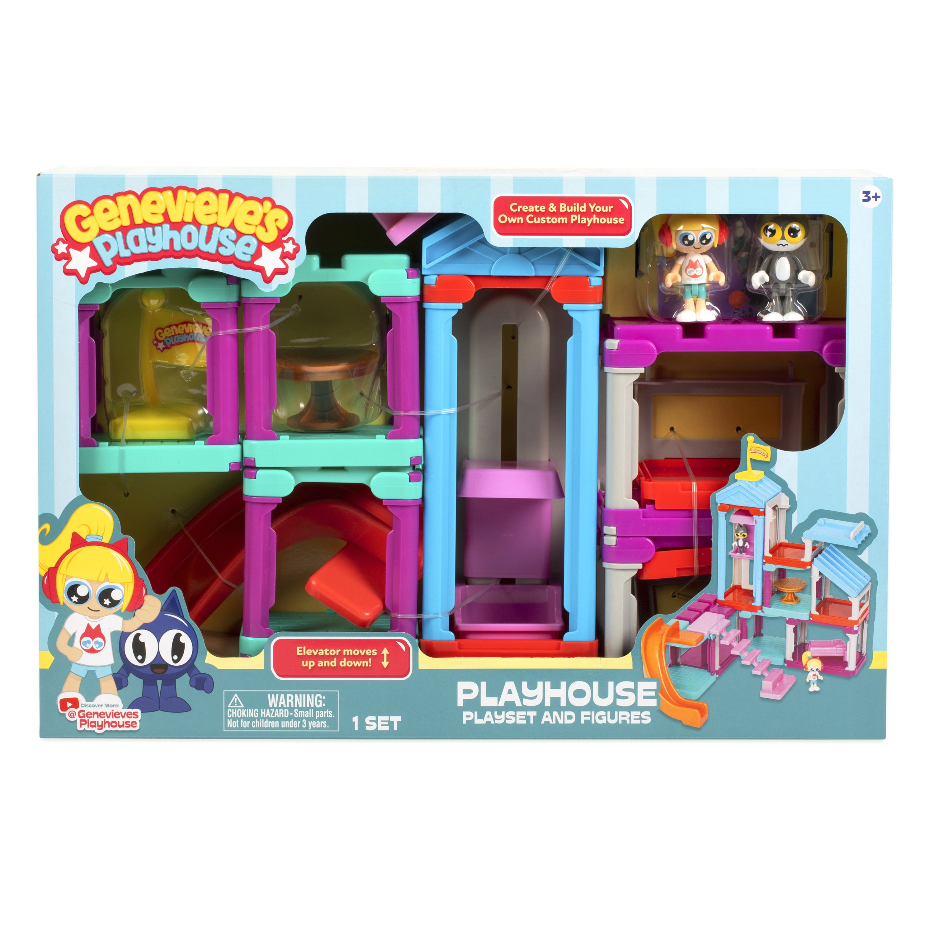 Genevieve's Playhouse Interactive Playset, YouTube Learning Channel, Educational Content, Official Brand Merch, Ages 3+