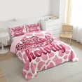thumbnail image 3 of Homewish Cowgirl Hat Bedding Comforter Set 2pcs for Kids Children Teens,Leopard Print Twin Comforter Sets Microfiber,Pink Bling Glitter Breathable Bedding Set,Luxury Bedroom Decor,Reversible, 3 of 8