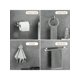 thumbnail image 4 of 5pcs/Set Stainless Steel Towel Bar Set Including Towel Bar, Tissue Holder, Coat Hook, Robe Hook And Towel Ring For Bathroom, 4 of 5