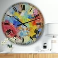 thumbnail image 2 of Designart Large Yellow Analog Round Contemporary/Modern Wall Clocks, CLM25289-C23, 2 of 3