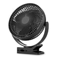 thumbnail image 1 of OPOLAR 8-Inch Black Clip-On Desk Fan with 10000mAh Battery, 360° Rotation, 4 Speed Settings, and Dual Charging Ports for Home, Office, and Outdoor Use, 1 of 6