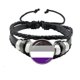 thumbnail image 4 of LGBT Black Weave Leather Bracelet Bi Pride Glass Cabochon Gay Pride Rainbow Flag Photo Bangle Jewelry For Women Men Lovers Gift, 4 of 5