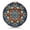 White-5, variant on Round Meditation Cushion, 22" Dutch Velvet Floor Pillow with PP Cotton Filling for Yoga, Zen, Reading, and Floor Seating, Boho Print