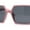 Pink Black, variant on Womens Sharp Square Rectangular Minimal Butterfly Sunglasses Pink Black