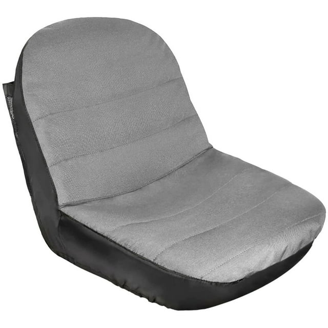 Lawn Mower Seat Cover 600D Oxford Cloth Waterproof Tractor Seat Cover Comfortable Lawn Mower Seat Protector with Pocket for 12.5-14 Inch Height Seat Without Armrest