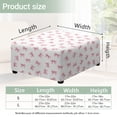 thumbnail image 7 of Xoenoiee Pink Bow Print Square Ottoman Cover, Stretch Footstools Covers, Plush Foot Stool Slipcover, Removable Footrest Stool Sofa Slipcovers, Folding Storage Stool Furniture Protector, L, 7 of 7