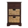 thumbnail image 3 of SAFAVIEH Carrie 1 Drawer Storage Side Table with 2 Baskets, Red, 3 of 11