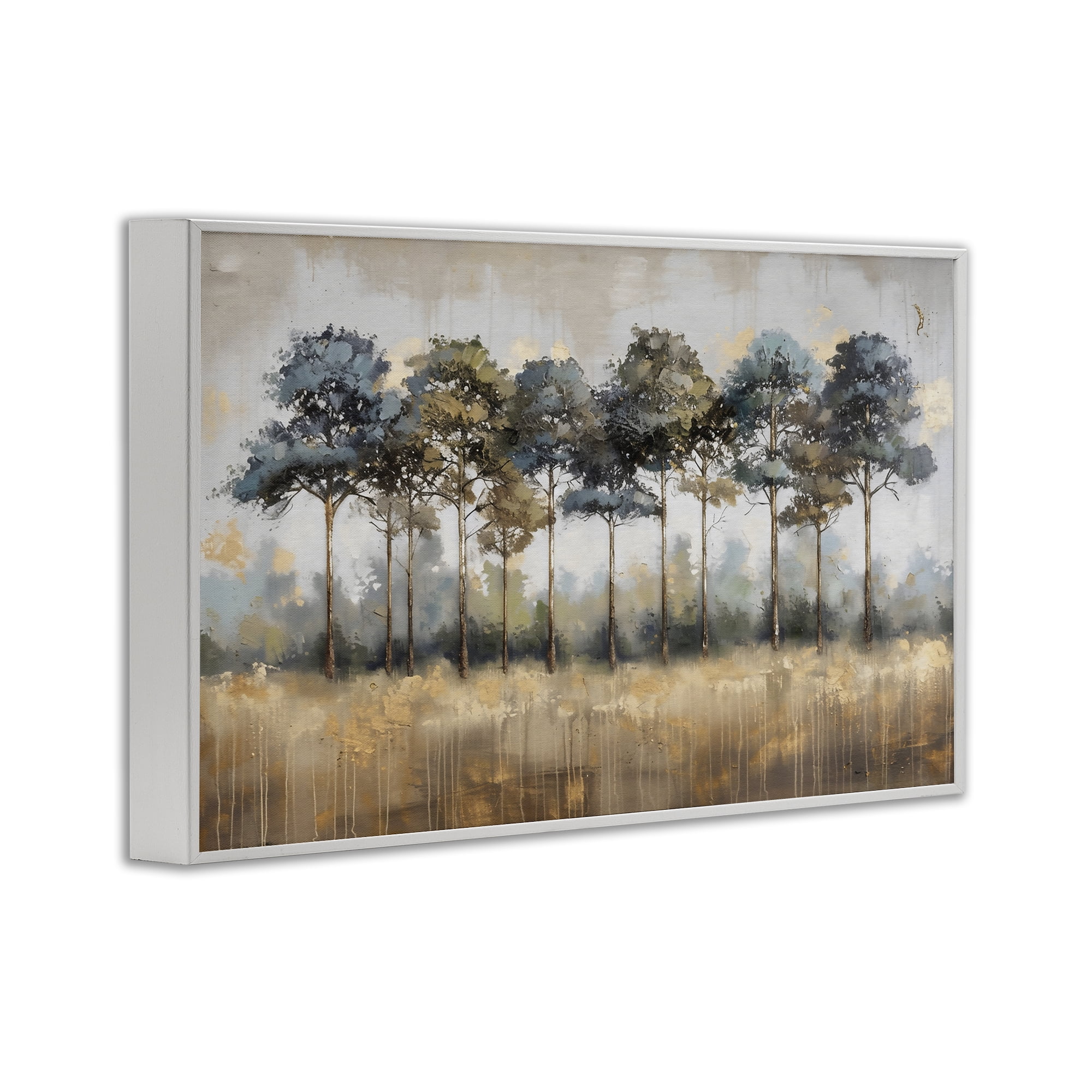 Stupell Industries Green & Blue Forest Grove White Framed Giclee Art, design by Creative Studio