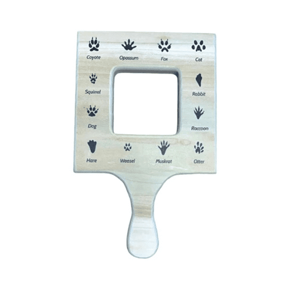 Nature Guide Finder Toddler Wooden Handheld Toy Double-Sided Board Outdoor Plant Children-A