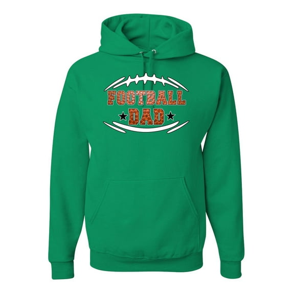 Wild Bobby, Football Dad, Sports, Unisex Graphic Hoodie Sweatshirt, Kelly, Medium