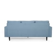 thumbnail image 4 of Noble House Cicely Tufted Fabric 3 Seater Sofa, Blue, Dark Brown, 4 of 9