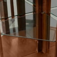 thumbnail image 5 of Lighted Corner Display Curio Cabinet, 70'' High Bar and Liquor Storage with Tempered Glass Shelves and Mirrored Back, Glass Display Cabinet with 5 Shelves, 5 of 8