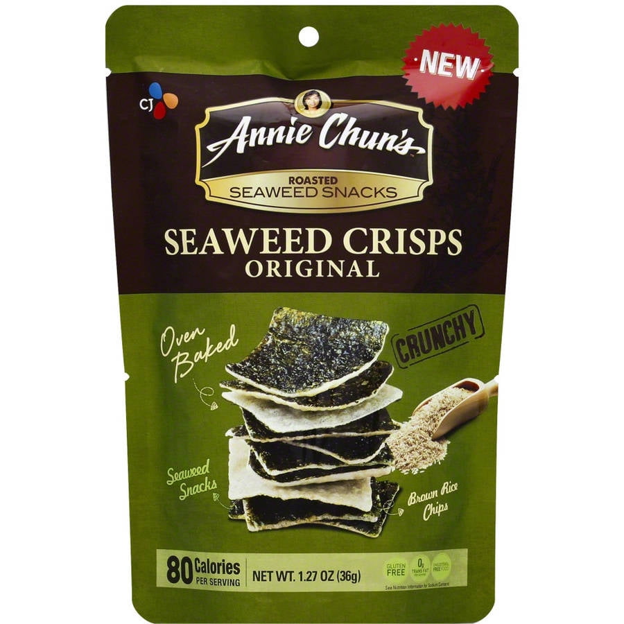 Annie Chun's Original Seaweed Crisps, 1.27 oz, (Pack of 10) by