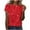 Red, variant on Viikei Womens Tops Under $5 Womens Tops Plus Size Women's Casual Sparkling Crystal Printed Round Neck Short Sleeved Top