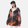 thumbnail image 3 of Disketp Fire Sky Dragon pour Hommes Protection Solaire Chandail à Capuchon Performance Manches Longues Pêche Extérieur Léger-3TG, 3 of 7