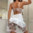 thumbnail image 5 of Levmjia Women's Sleepwear Nightgown Soft Lace Trim Sleeveless Solid Color Dress For Home Sleep Comfortable and Breathable Summer, 5 of 7
