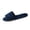 Slippers # Navy, variant on Womens House Slippers Open Toe Corduroy Ribbed Upper Memory Foam Slip On Slides Thick Sole Bedroom Scuffs for Daily Lounging