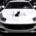 thumbnail image 6 of SPRING PARK French Bulldog Heartbeat Car Bumper Window Sticker Reflective Decorative Decal, 6 of 7