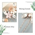 thumbnail image 4 of Bride Wedding Flower Hair Pins Bridal Pearl Hair Piece Crystal Hair Accessories for Women and Girls (Pack of 3) (Rose Gold), 4 of 4