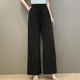 thumbnail image 2 of Women's Wide Leg High Waisted Pant Plus Size Elastic Flowy Loose Fit Pants Casual Comfy Work Trousers with Pocket 2XL-5XL, 2 of 4