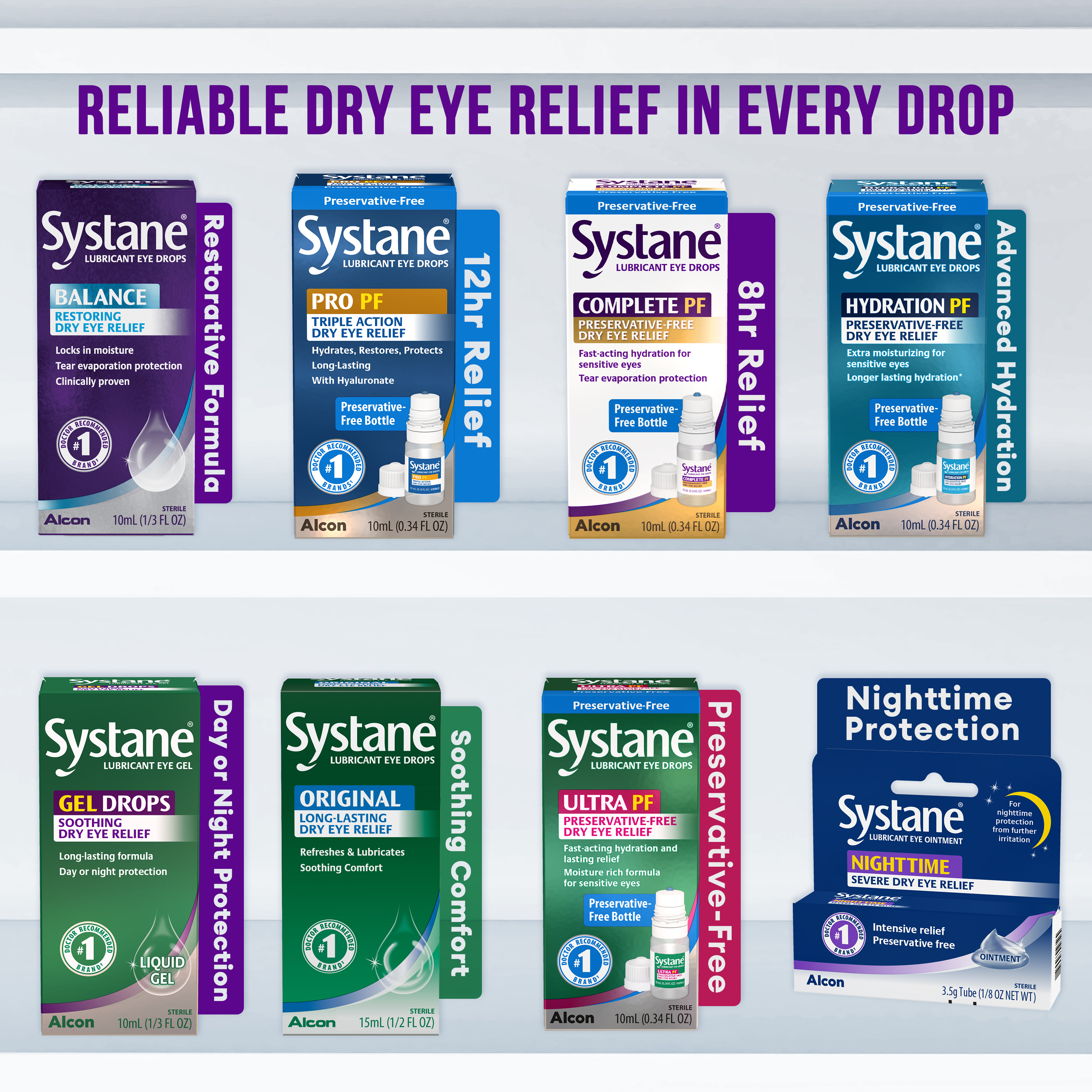 Systane Balance Lubricating Eye Drops for Dry Eyes Symptoms, 10mL, Twin Pack