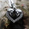 thumbnail image 3 of ZMY Home Stainless Steel Party Jewelry Long Chain Edgy Love Heart Skull Pendant Necklace for Men, 3 of 6