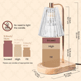 thumbnail image 5 of Marycele Halogen Electric Candle Warmer Lamp with Timer, Dimmable Wax Melt Warmer with 2 Bulbs, Bedroom Decor, 5 of 9