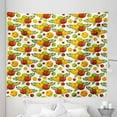 thumbnail image 1 of Fruits Tapestry, Apple Harvest Theme with Fruit and Leaves Autumn Season, Fabric Wall Hanging Decor for Bedroom Living Room Dorm, 5 Sizes, Burnt Sienna Yellow, by Ambesonne, 1 of 1