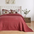 thumbnail image 4 of Greenland Home Fashions Oxford Cotton Bedspread Set, Reversibe, Jumbo Sized, 3-Piece Queen, Red, 4 of 8
