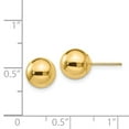 thumbnail image 3 of Real 14kt Yellow Gold Polished 8mm Ball Post Earrings; for Adults and Teens; for Women and Men, 3 of 3