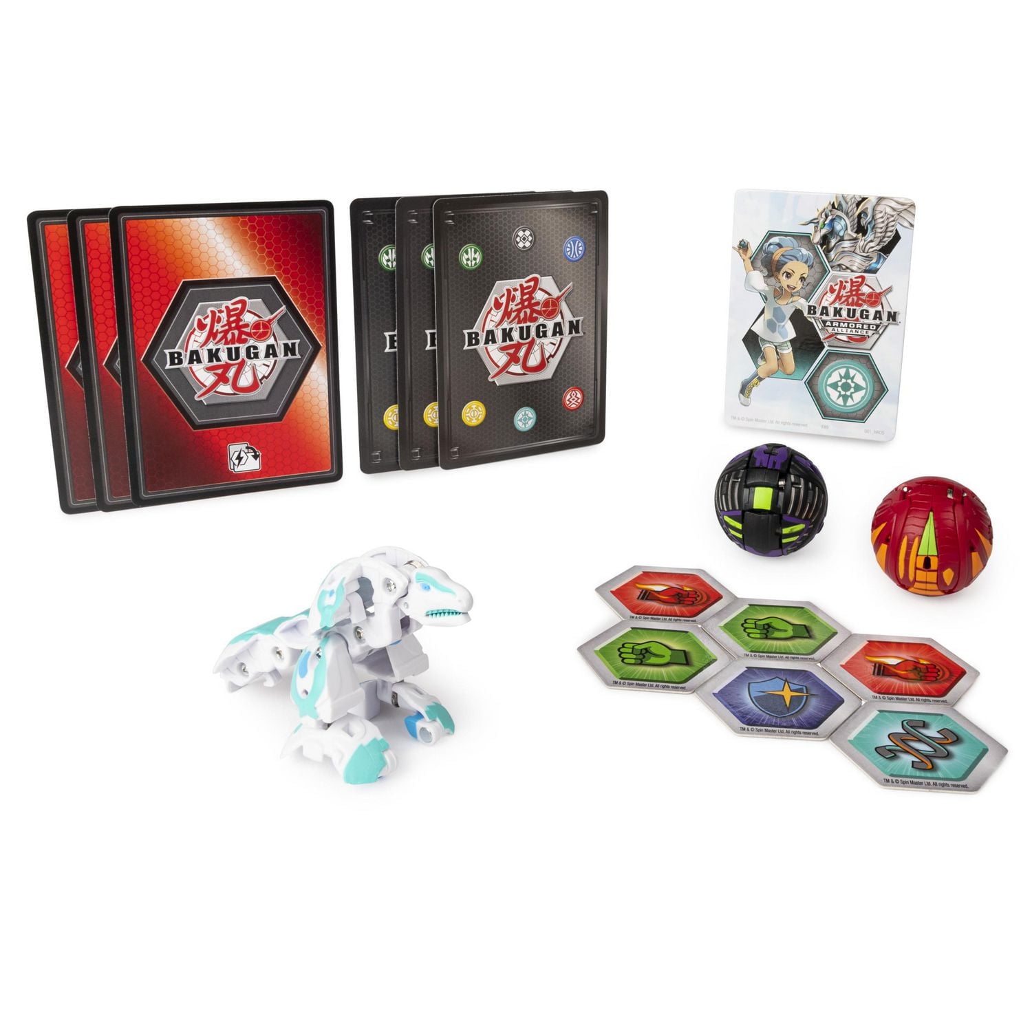 Bakugan Starter Pack 3-Pack, Trox Ultra, Armored Alliance Collectible Action Figures