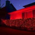 thumbnail image 3 of YOPTOP Guirlandes Filet de Noël à DEL Décorations Extérieures pour Arbustes 96 DEL 5 Pi X 5 Pi Connectables Fil Vert Guirlandes Filet de Noël pour Cour Extérieure Maille Arbuste Arbre Déco des Fêtes, Rouge, 5 Pi X 5 Pi, 3 of 7