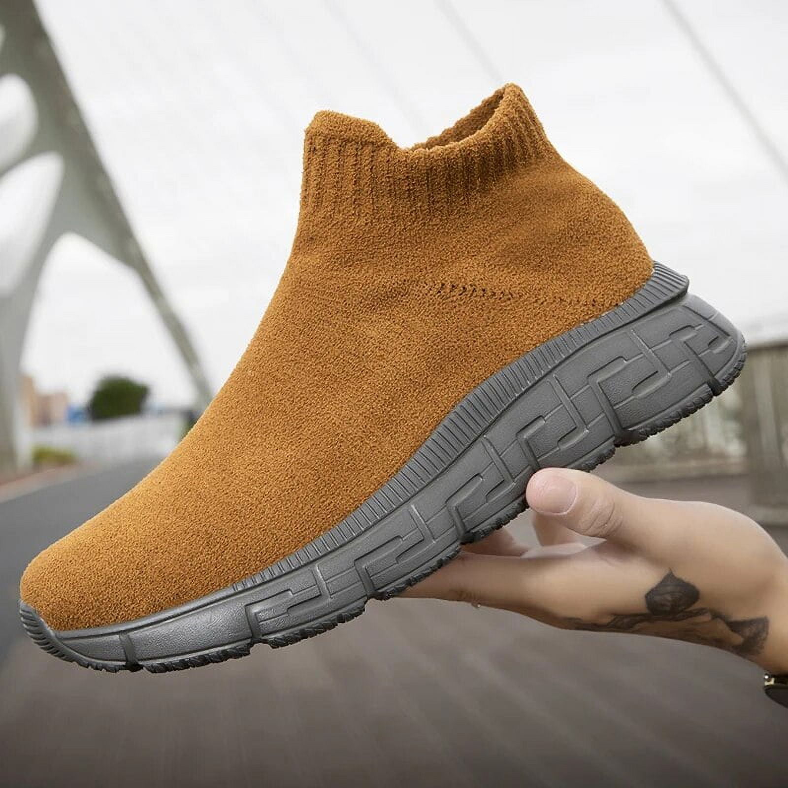 NAYUKA Winter Running Shoes For Men Women Sneakers Cotton Shoes Plush Warm Casual Sneakers Men Slip-On Unisex Snow Boots Men Plus Size Father‘s Day Gift