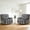 Gray, variant on Pmango Power Oversized Recliner Chair, Extra Wide Swivel Rocking Recliner Chair, Breathable Soft Fabric Modern Single Sofa for Living Room, 90°-140° Electric Recline, USB & Type-C Port, Brown