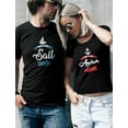 thumbnail image 4 of She's My Sail He's My Anchor Valentine's Day Gift Matching Couples T-shirts My Sail Black Large / My Anchor Black X-Large, 4 of 7