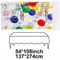 thumbnail image 2 of YSTDHL 10 Pack Happy Birthday Balloons Plastic Tablecloth Table Covers for Rectangle Tables, 54" x 108" Picnic Tablecloth Disposable Party Table Cloths for Parties Wedding Bridal Shower, 2 of 8