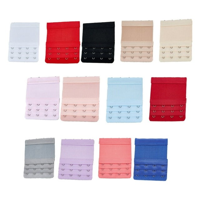 Extension Strap Bra Extenders Breathable 3 Rows 4 Hooks Adjustable Brassiere Accessories Clips Replacement Intimates light shrimp red