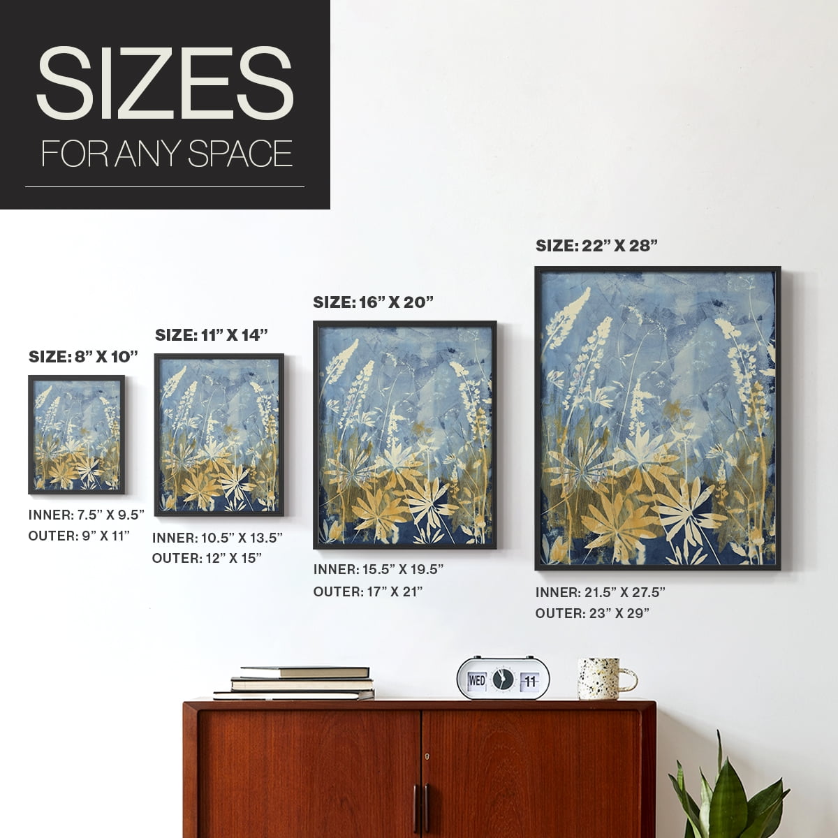 Wild Lupine Framed Print in Black Solid Wood 8 x 10 Framed Print