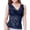 Blue, variant on Women's Floral Lace Scallop V Neck Sleeveless Sheer Tank Cami Top Blouse Comfortable Camisole Red L