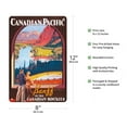 thumbnail image 2 of Banff in the Canadian Rockies - Lake Louise - Canadian Pacific Railway Co. - Vintage Travel Poster by James Crockart c.1936 - 8 x 12 inch Vintage Metal Tin Sign, 2 of 4