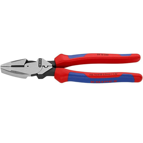 Knipex 09 12 240 SBA Lineman's New England Comfort Grip with Tape Puller & Crimper