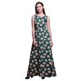 thumbnail image 1 of Bimba Robe Longue Sans Manches à Imprimé Floral pour Femmes Style Chic Maxi-Robe-X-Grand, 1 of 5