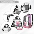 thumbnail image 3 of ZUXONGSY Book Axolotl Print Clear Backpack Set 3 Pcs, Heavy Duty Transparent See Through Backpack with Lunch Bag & Pencil Pouch Stadium Approved for Back to School, 3 of 5