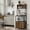 Brown, variant on Furnihold 23.1''W Kitchen Bakers Rack with Outlets and Microwave Stand, 5 Tiers Coffee Bar with Storage Cabinet, Black