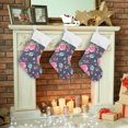 thumbnail image 7 of Coolnut 17.7 Inch Christmas Stockings, 2 PCS Pink Flowers Presonalized Large Stocking Sock for Family Holiday Xmas Party Decorations, 7 of 7
