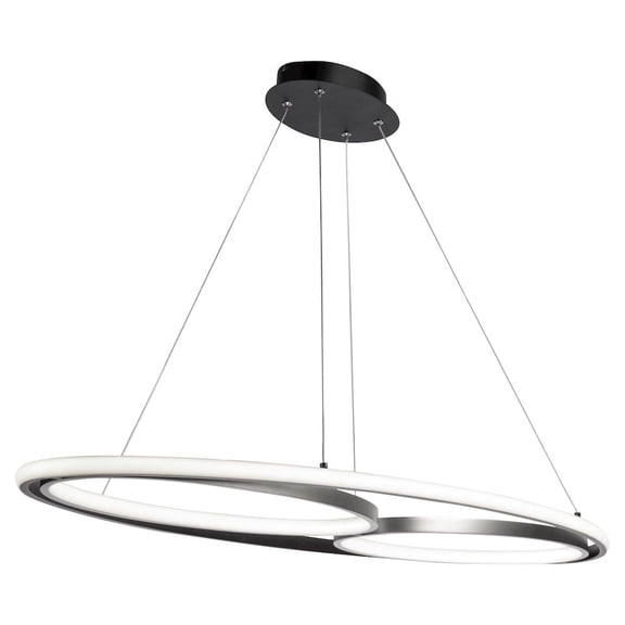 Artcraft Lighting Gemini 38W LED Pendant Black and Nickel - Black, Nickel