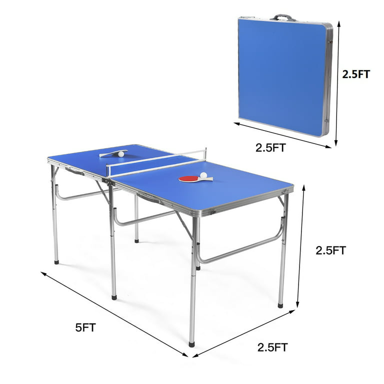Costway Foldable Indoor / Outdoor Tournament-Grade Table Tennis Table with  Wheels & Reviews