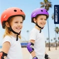 thumbnail image 4 of JEEXI 7 Pack Kids Protective Gear with Helmet, Knee & Elbow Pads, Wrist Guards for Skateboard, Roller Skates, Bike, Scooter (Purple), 4 of 10