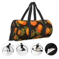 thumbnail image 5 of Haiem Orange Pumpkin Pattern Gym Bag for Women Men, Waterproof Travel Duffel Bags, Personal Item Travel Bag Weekender Bag with Shoes Compartment & Wet Pocket, 5 of 8
